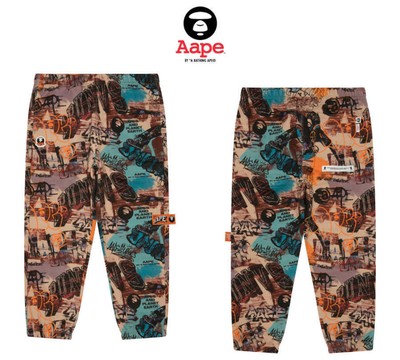 Aape By A Bathing Ape Men's Sweatpants 24 FW Graffiti Photo Print AAPPTMB640XXN