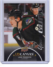 LANE PEDERSON 2021-22 UPPER DECK HOCKEY SERIES 1 YOUNG GUNS - **BLACK** CANVAS