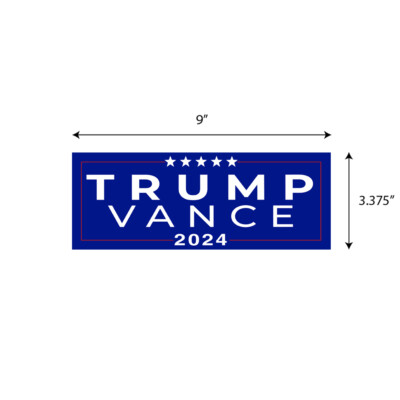 TRUMP VANCE 2024 MAGA Bumper Sticker Decal Graphic Election BS0571