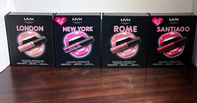 Lot of 4 NYX Professional Makeup Sets London - New York - Rome - Santiago
