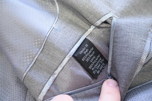 Vinci Slim Fit Tuxedo 2 Piece Suit Pants Jacket  Gray Mens Sz 44 x 30 50 R - Picture 19 of 21