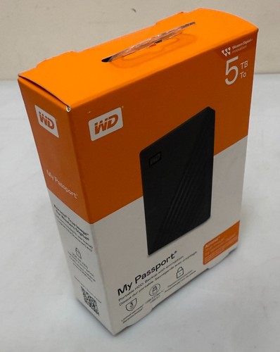 WD MY PASSPORT PORTABLE 5TB EXTERNAL HARD DRIVE HDD USB 3.0 NEW FACTORY SEALED