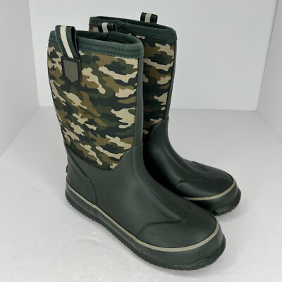 Showave Men\'s Camo Slip On Rain & Snow Boots Size 11 Green Black NEW Amazon.com | Showave Men main image 3