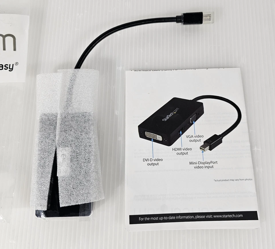 StarTech Mini Display Port to HDMI/VGA/DVI Adapter MDP2VGDVHD NEW - Image 2 of 4