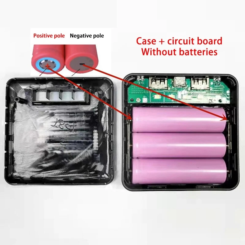 Power Bank Shell Case DIY Solderless 3-sectiont 18650 Battery Charging Box AUS Power Bank Shell Case DIY Solderless 3-sectiont 18650 Battery Charging Box AUS