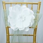 8 pcs 12" White Artificial Dahlia Flowers for Wall Backdrop Party Wedding Craft