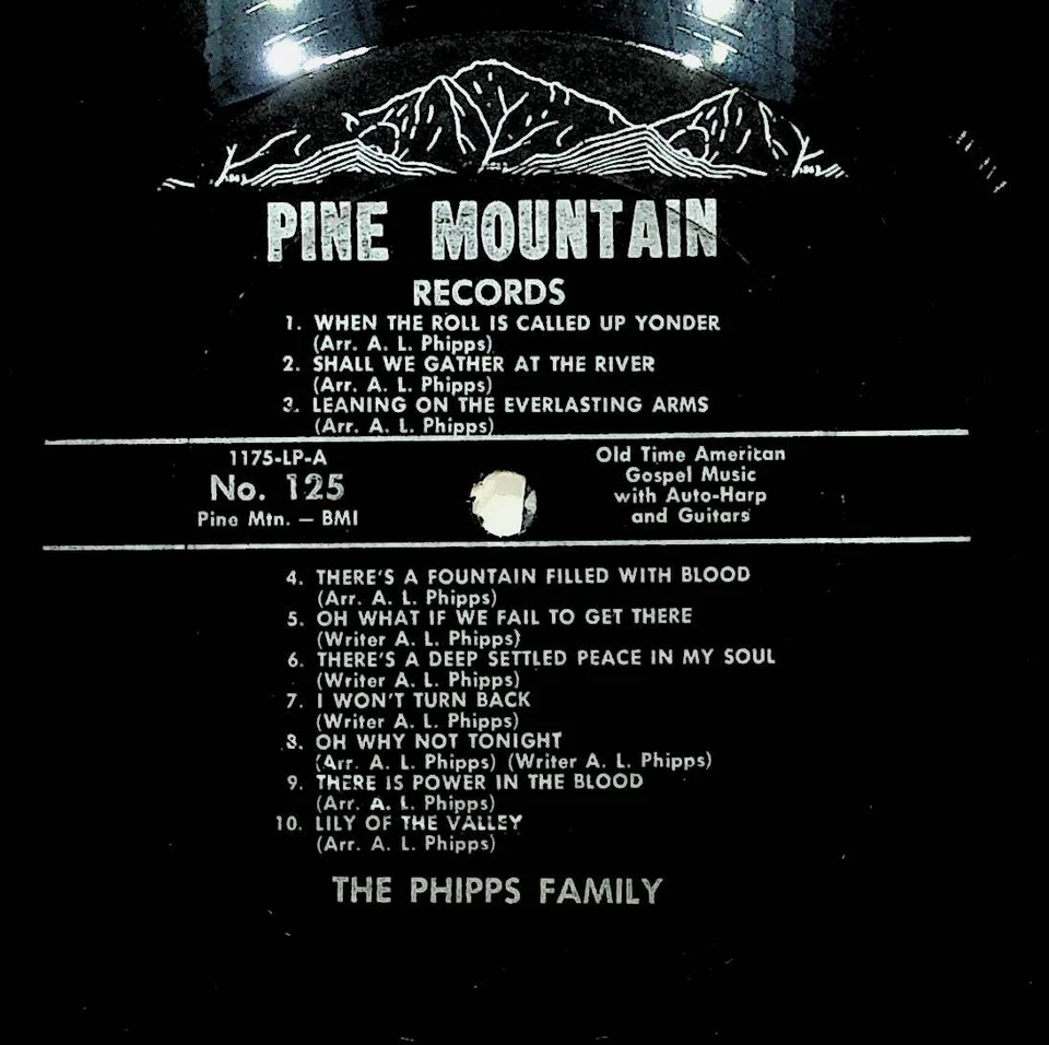 The Phipps Family Greatest Old Time Gospel Hymns Bluegrass Vinyl LP Record VG+ Foto 3 de 4