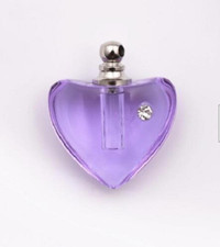 PURPLE MEMORIAL HEART URN CREMATION Pendant 24" 925 Sterling Silver Necklace ASH