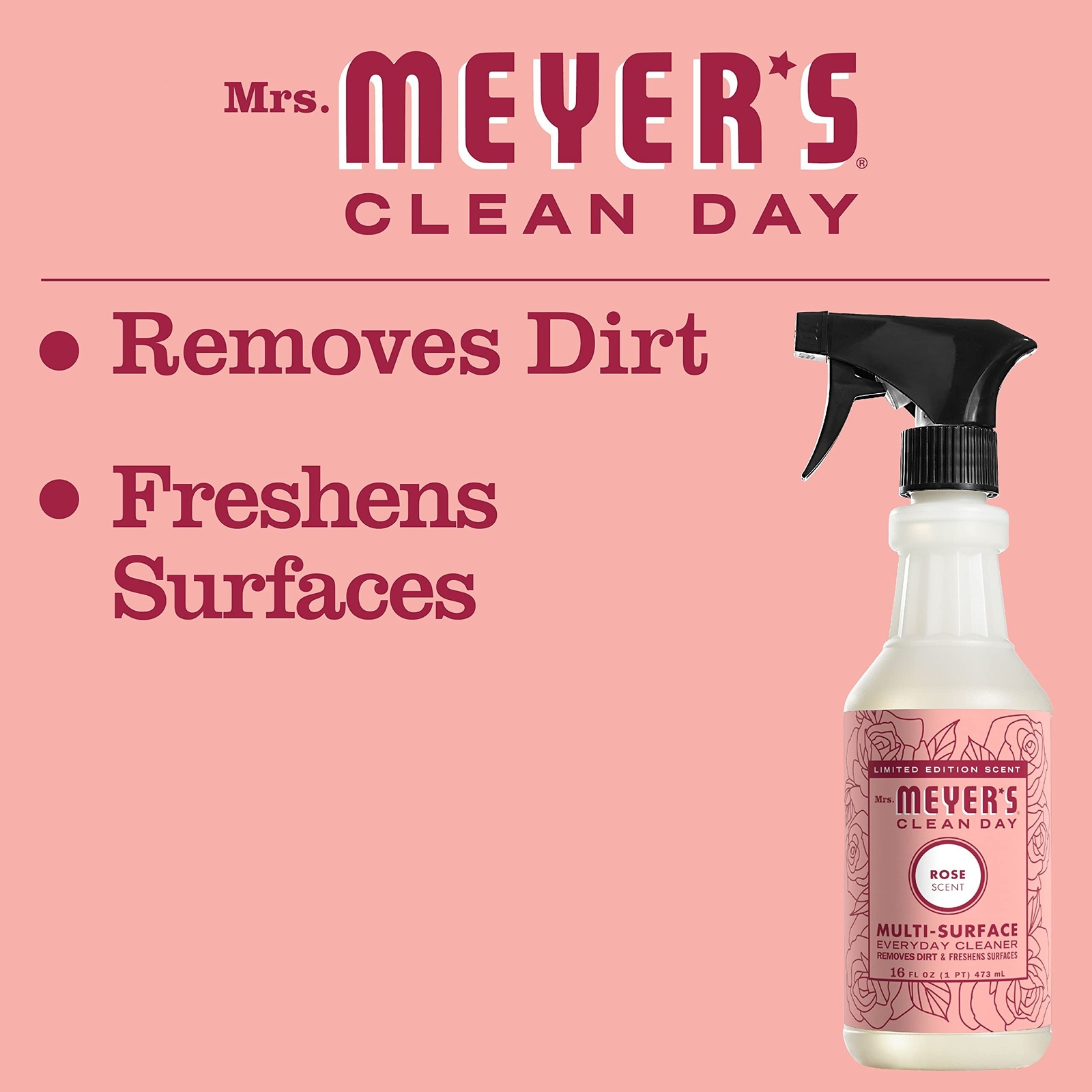 Mrs. Meyer's AllPurpose Cleaner Spray, Limited Edition Rose, 16 fl. oz