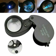 JewelryLoop Jewelers PocketLoupe Magnifying Glass Magnifier Lighted LED 40X