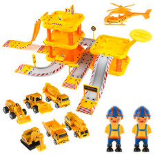 Construction Toys Site Parking Lot Construction Trucks Vehicles - Toysical