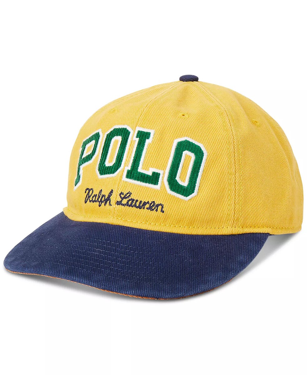 Polo Ralph Lauren Men yellow logo twill cotton Ball cap one