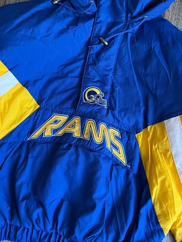 Vintage 90s Starter Los Angeles Rams Puffer Anorak Pro Line NFL Jacket XXL - Picture 2 of 24