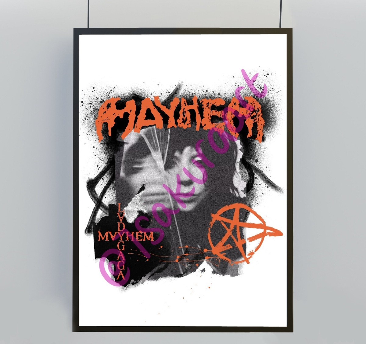 Lady Gaga Mayhem Art Print, Lady Gaga Poster, LG7 Album, Lady Gaga