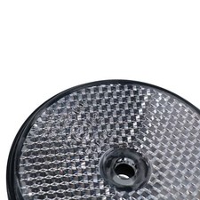 Clear Round Front Reflector White Pack of 10 for Trailers Fence Gate Posts TR06