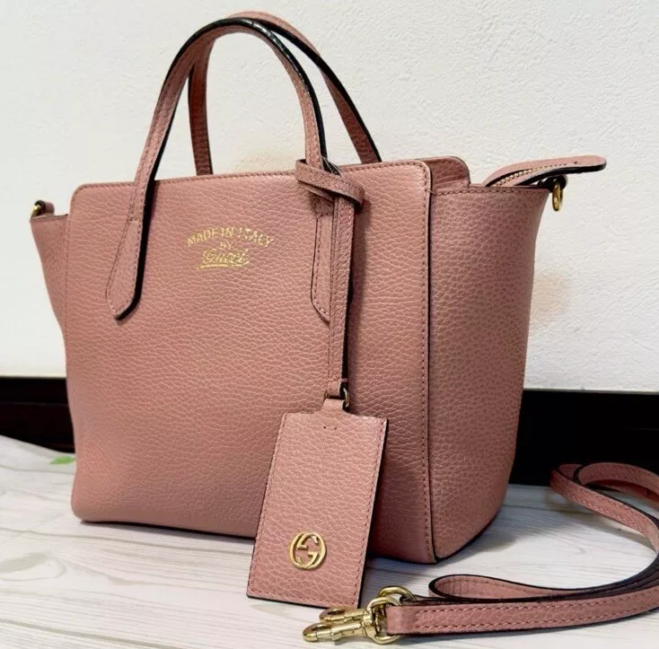 Sac à main bandoulière GUCCI en cuir 2 voies rose