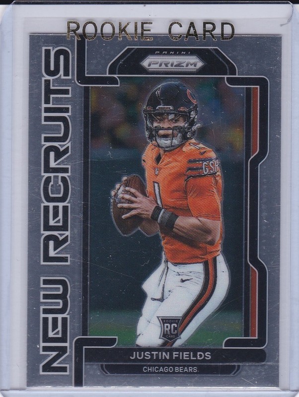 JUSTIN FIELDS ROOKIE CARD 2021 PRIZM RC New Recruit Football STEELERS BEARS JETS