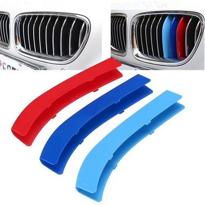 Streifen Abdeckung M Farben Nieren Kühlergrill ABS Für BMW 5er F10 F11 F18 14-17