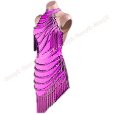 jz Handmade Women Samba Ballroom Swing Salsa Rumba Latin Dance Dress RHYTHM