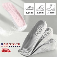 Men Women Invisible Height Increase Insoles Heel Lift Taller Shoe Inserts Pad US