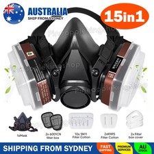 15 in1 Half Face Respirator Spray Painting Gas Mask Activated Carbon Filter 6200