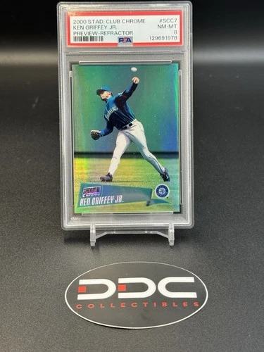 2000 Stadium Club Chrome #SCC7 KEN GRIFFEY, Jr. Refractor - Preview PSA 8