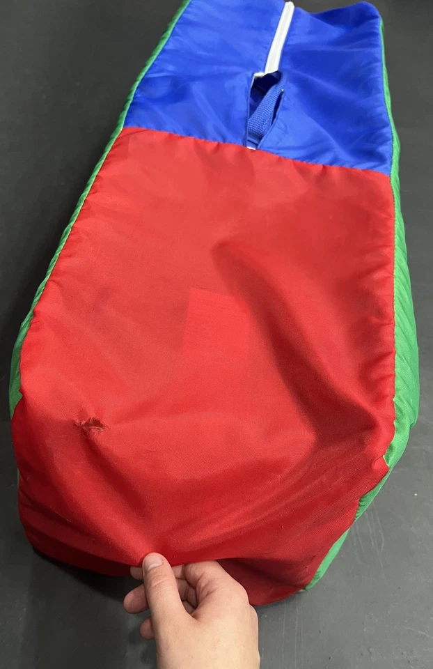 Cuna de viaje retro para bebé Graco Pack N Play roja, amarilla, verde, azul de colección años 90 con bolsa Foto 4 de 4