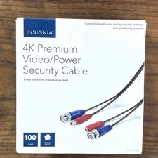 NEW Insignia NS-SBNC100P9 100' 4K Ultra HD Premium Video/Power Security Cable.