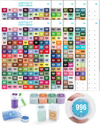ARTDOT 2 Set Farben Zahlen Aufkleber Als Diamond Painting Zubehör 489 Farben Eti