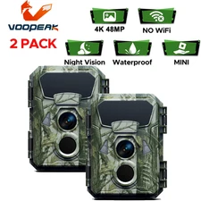 ✅2Pcs Campark Trail Camera 4K 48MP Hunting Game Camera  120° Wide Angle No wifi