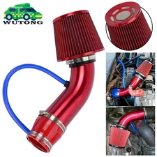 Red 3inch 76mm Car Cold Air Intake Filter Induction Kit Pipe Power Hose System
