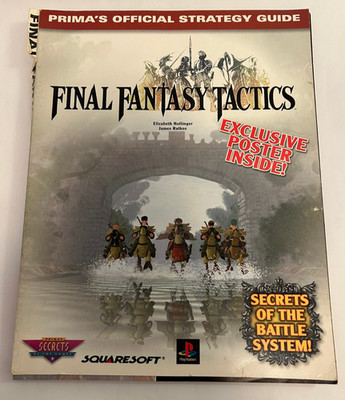 Final Fantasy Tactics Strategy Guide PRIMA OFFICIAL SQUARESOFT RARE PS1