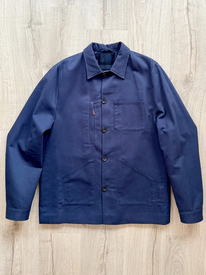 Chaqueta de trabajo hecha a mano - Hecha a medida en Munich - Sarga de algodón, forrada Foto 2 de 4