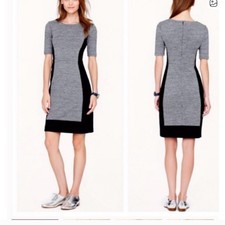J.CREW Factory A9687 Women's Colorblock Paneled Stretch Workwear Dress Size 8