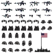 MaozyHomie 51 Pcs Toy Soldiers Figures US Camouflage Weapons Army Battle Toy Set