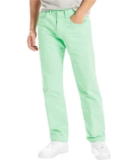 Levi's Mens Shrink-to-Fit Straight Leg Jeans, Green, 40W x 30L