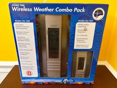 New La Crosse Technology Atomic Wireless Weather Combo 8-IT Pack 7394+7013