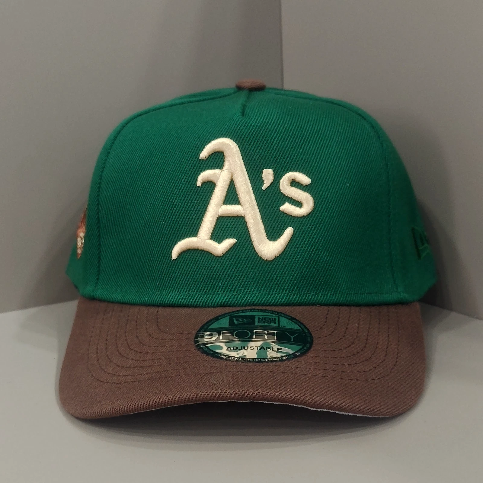 0akland Athletics Green Brown Patchwork Baseball Cap with Embroidered Letters
Opens in a new window