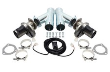 Dougs Exhaust Cutouts Electric Bolt-on Stainless Steel Natural 2.5 Dia Kit