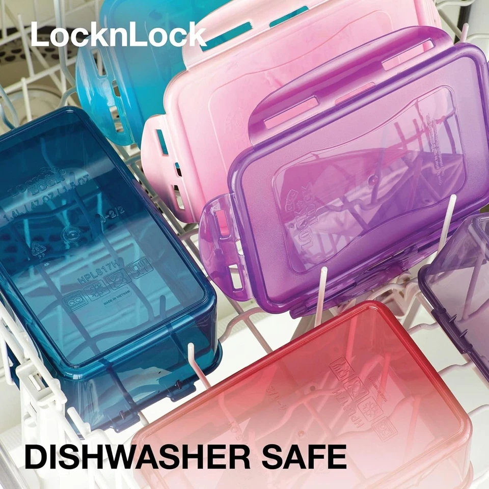 LocknLock Eco Food Containers BPA Free Airtight Dishwasher Safe Set of 3 –870ml - Image 2 of 4