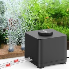 hygger Aquarium Air Pump, Quiet Adjustable Fi...