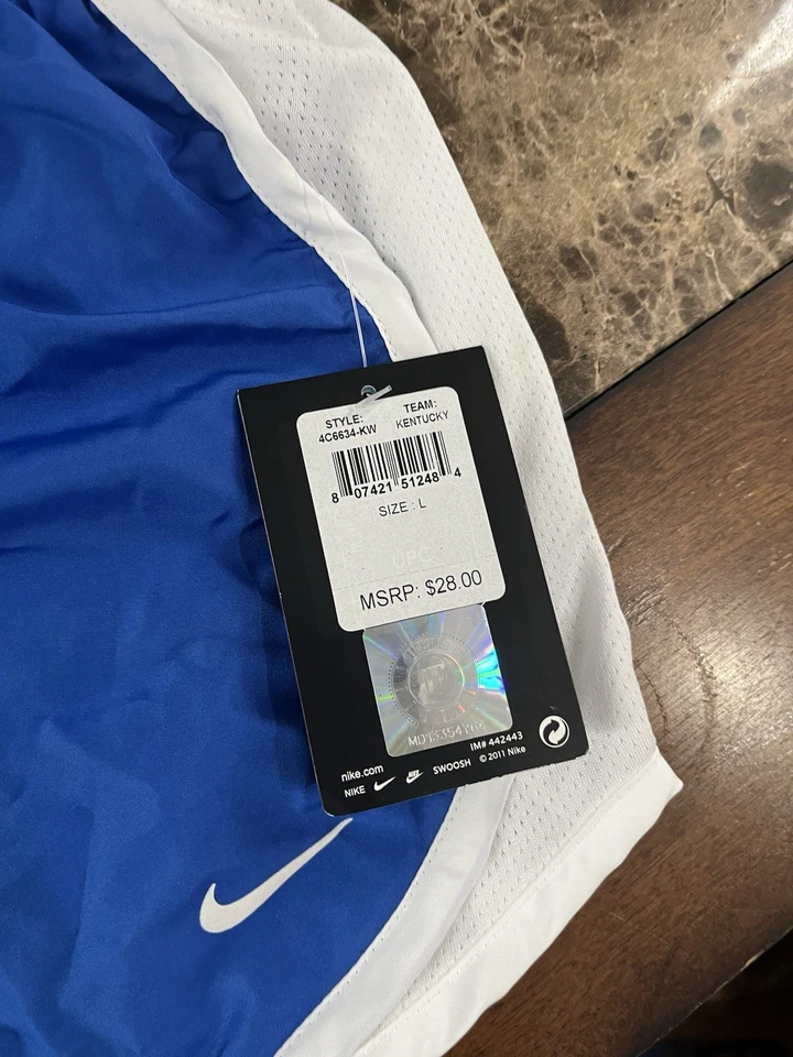 Pantalones Cortos Kentucky Wildcats Niñas Grandes Nike Azul Correr Ligeros Forrados Deportes Foto 2 de 4