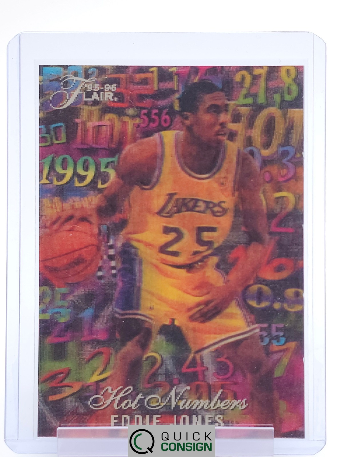 EDDIE JONES 1995-96 FLAIR HOT NUMBERS ROOKIE RC 3 OF 15 LAKERS NBA Q5364