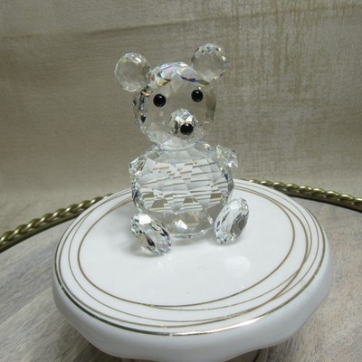 Swarovski Crystal Sitting Teddy Bear Figurine #7637NR075 IN BOX RETIRED