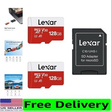128GB Micro SDXC UHS-I Card for Cameras, Drones  More - 100MB/s Performance