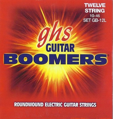 GHS BOOMERS String Set for Electric Guitar - 12-String - GB-12L - Nickel 