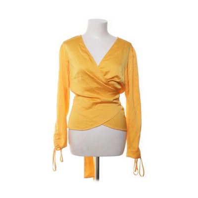 NLY Trend, Wickelbluse, Größe: 36, Gelb, Polyester, Einfarbig, Satin, Damen #Rjd