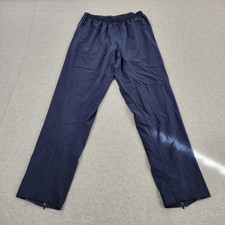 Nike Dri-Fit Track Pants Mens XL Blue Embroidery Ankle Zip Activewear