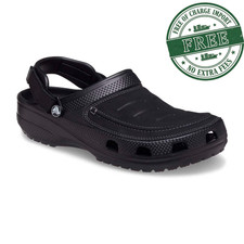 Crocs Men's Yukon Vista II LiteRide Clog Sandal Black/Slate Grey Width Medium