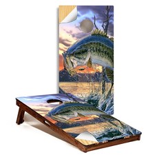 Cornhole Board Wrap GRAPHIX Express - Fish C220 Bass Fishing - Laminated Weather